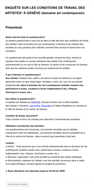 Enquête Condition De Travail Form Template