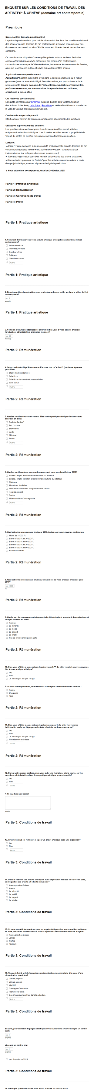 Enquête Condition De Travail
