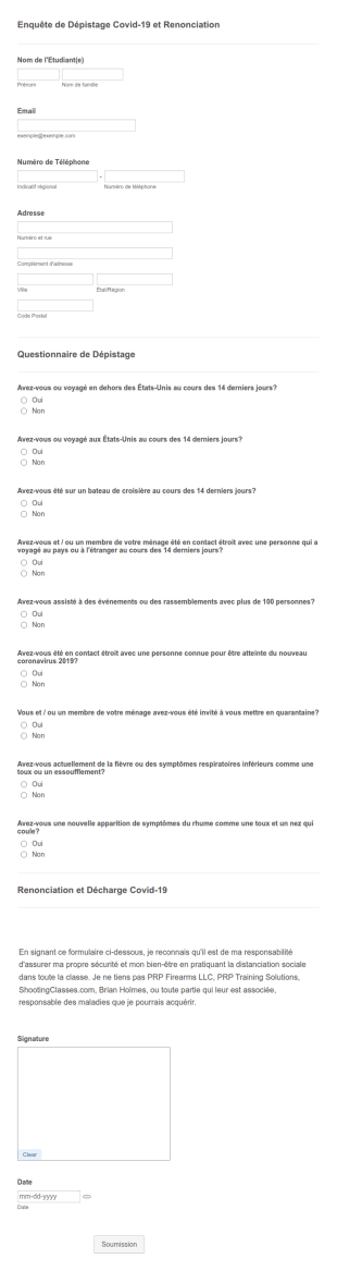 Enquête De Dépistage Covid 19 Et Renonciation