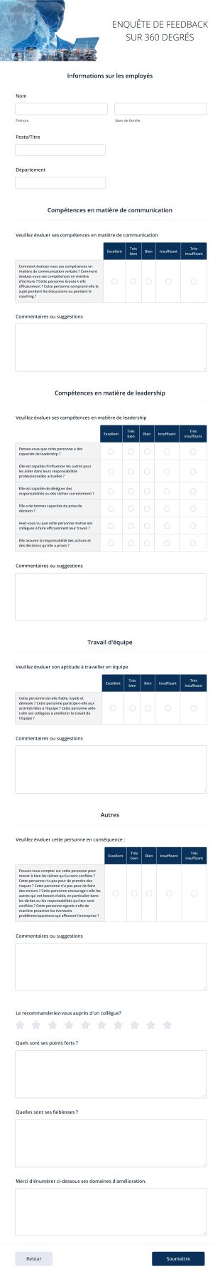Enquête De Feedback Sur 360 Degrés