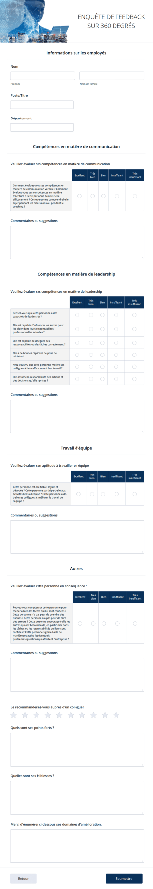 Enquête De Feedback Sur 360 Degrés