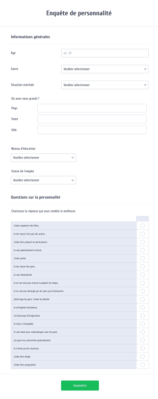 Enquête De Personnalité