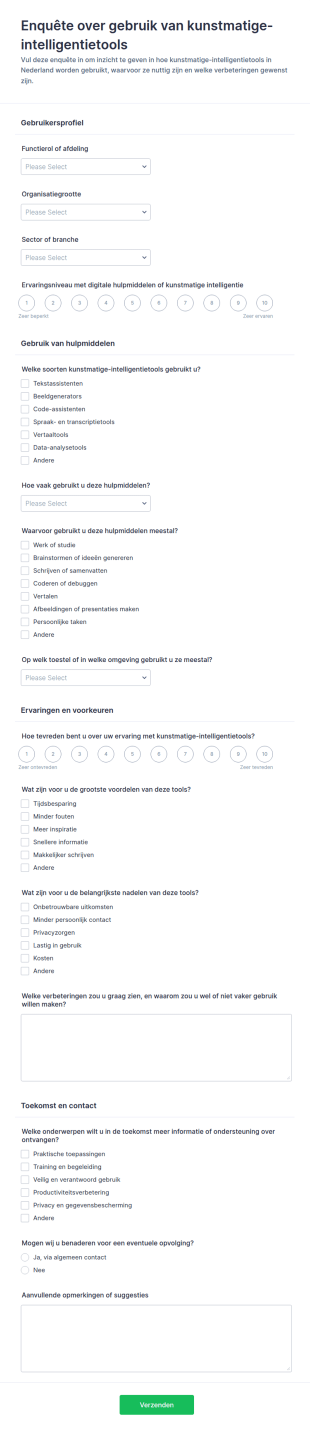 Enquête Over Het Gebruik Van Hulpmiddelen Met Kunstmatige Intelligentie