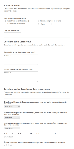Enquête Sur Coronavirus