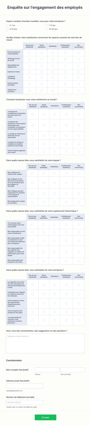 Enquête Sur L'engagement Des Employés