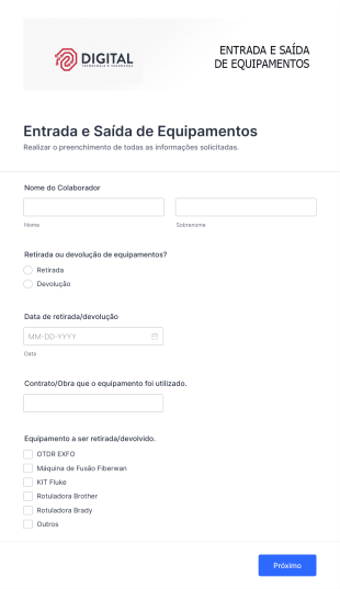 Entrada E Saída De Equipamentos