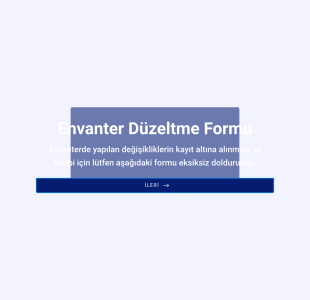 Envanter Düzeltme Form Şablonu