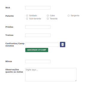 Envio De Metas Form Template