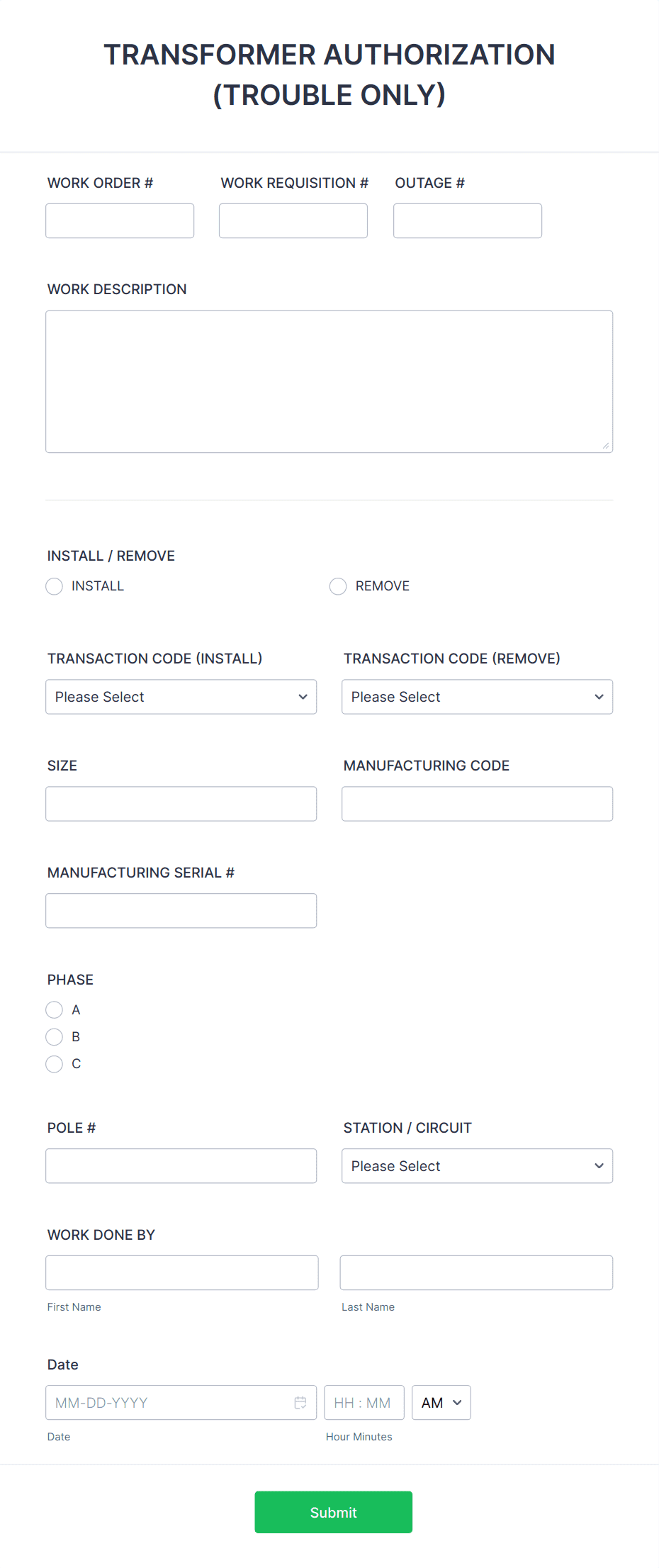 Equipment Authorization Form Template | Jotform