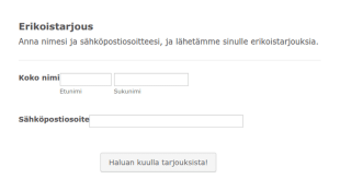 Erikoistarjous Postituslista