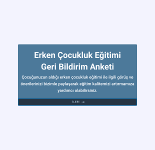 Erken Çocukluk Eğitimi Geri Bildirim Anketi Form Şablonu