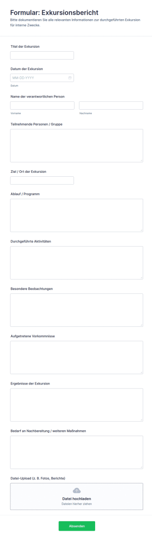 Erlebnisbericht Für Ausflug – Umfrage