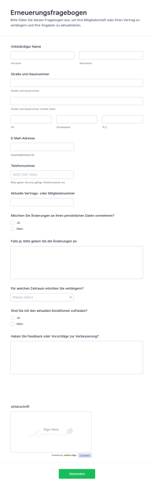 Erneuerungsfragebogen