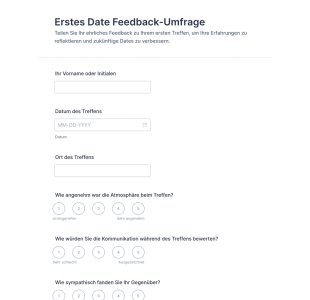 Erstes Date Feedback Umfrage