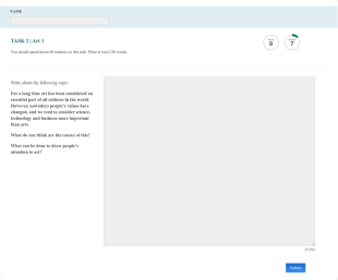 IELTS Essay Writing Form Template