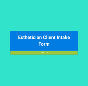 Esthetician Client Intake Form Template