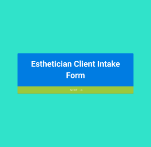 Esthetician Client Intake Form Template