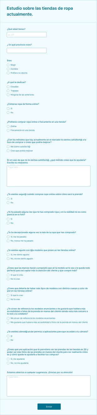 Estudio Sobre Las Tiendas De Ropa Actualmente.