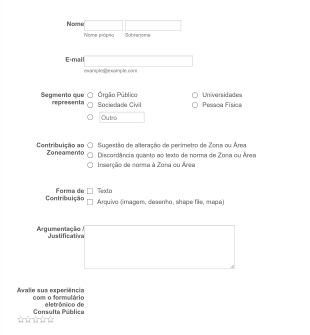 Etapa Zoneamento Form Template