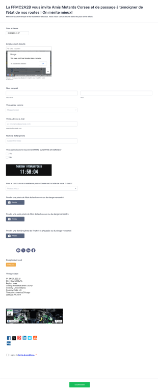Etat Des Routes En Corse Form Template
