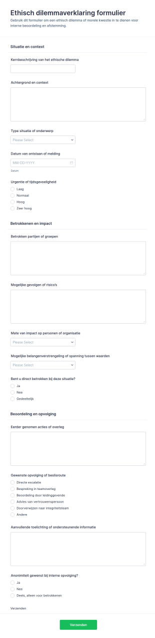 Ethische Dilemma Intake Survey