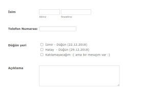 Etkinlik Istek Form Şablonu