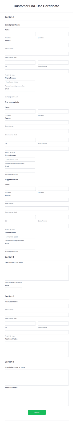 EUC Form Template