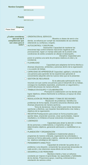 Evaluación De Competencias