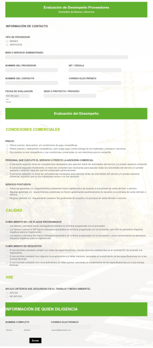 Edemsa Evlauacion De Proveedores