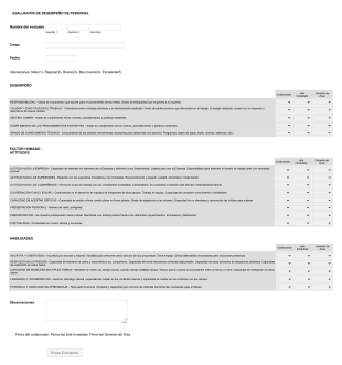 Evaluación De Desempeño SERMUSA