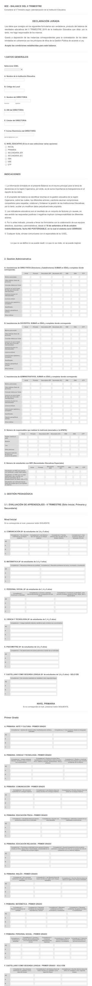 Evaluación De Indicadores Del Sector Educativo