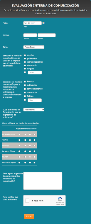Evaluación De Mecanismos De Comunicación Internos