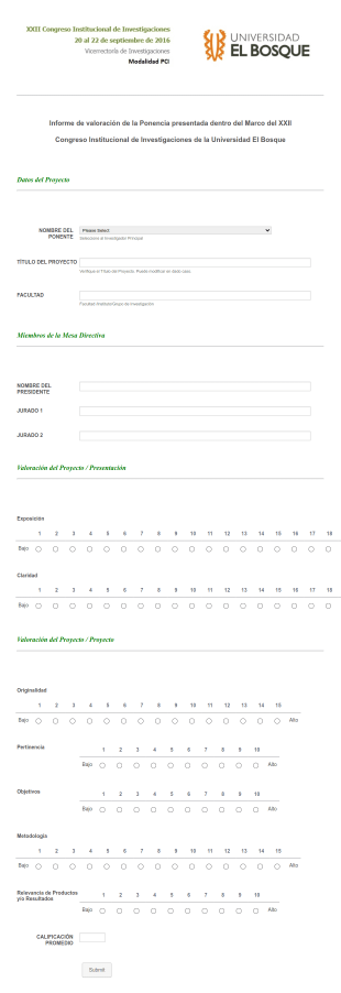 Evaluación De Ponentes De Conferencias Y Congresos