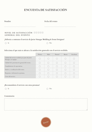 Evaluación De Satisfacción De Servicios