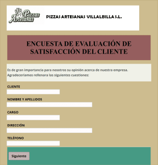 Encuesta De Satisfacción Del Cliente De Restaurante