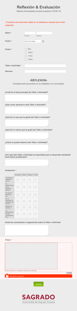 Evaluación De Taller