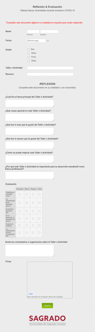 Evaluación De Taller