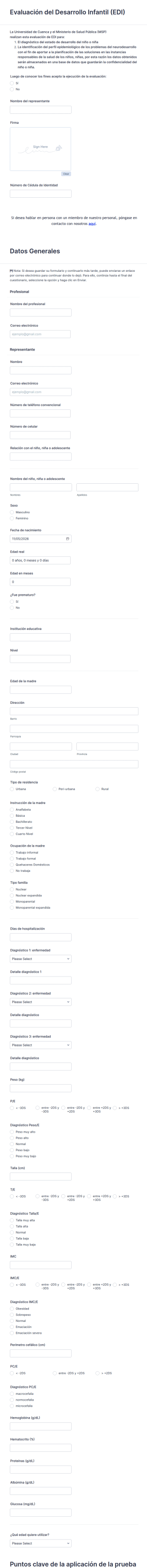 Evaluación Del Desarrollo Infantil (EDI)
