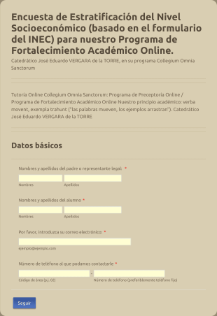 Evaluación Del Nivel Socioeconómico
