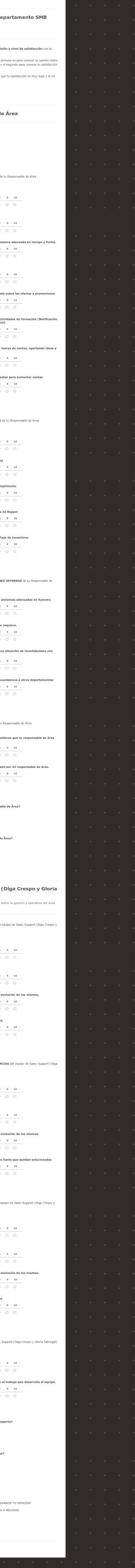 Evaluación Interna De Responsables De Área