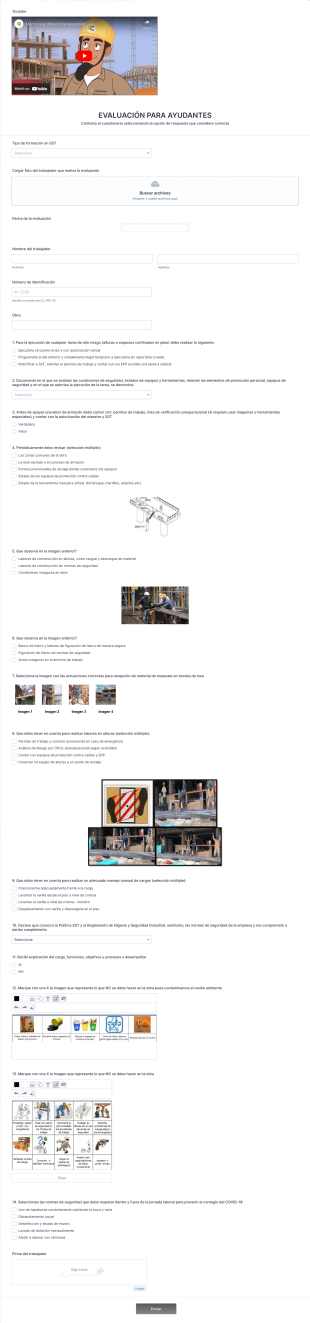 Evaluación Para Ayudantes