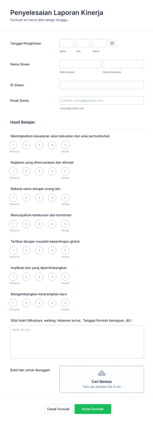Evaluasi Kinerja Siswa