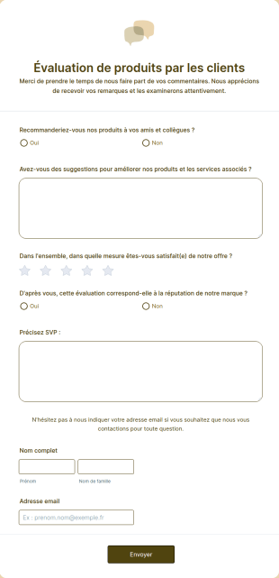 Évaluation De Produits Par Les Clients
