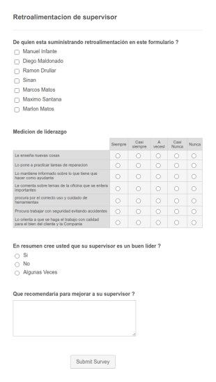 Evaluation De Supervisor