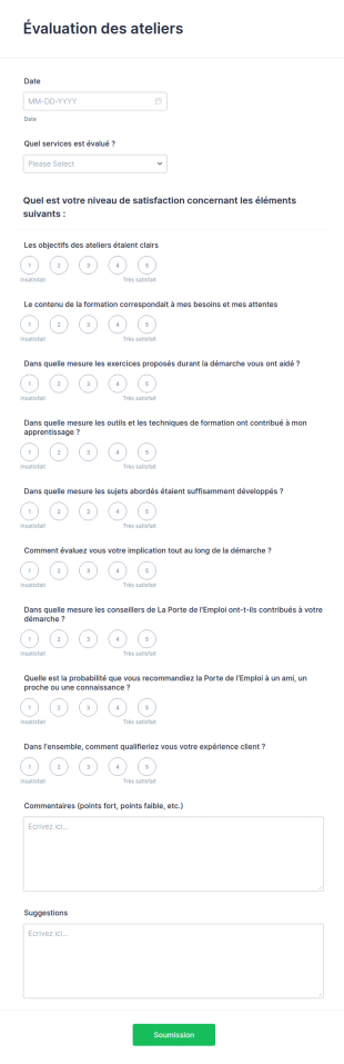 Évaluation Des Ateliers