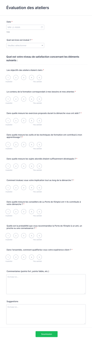 Évaluation Des Ateliers