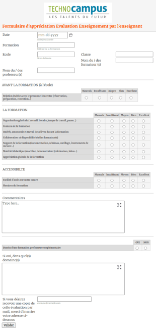 Evaluation Enseignement Par L'enseignant