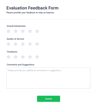 Evaluation Feedback Form Template