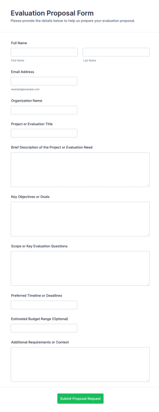 Evaluation Proposal Form Template