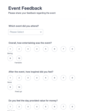Event Feedback Form Template